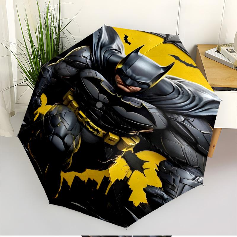 Superheroes Print Automatic Open Close Umbrella, Portable Foldable Umbrella, for Outdoor Commute Camping Trip, Ideal Birthday Gift