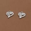 50pcs Hollow Heart Shape Pendant Vintage Alloy Pendant for Jewelry Making DIY Necklace Accessories