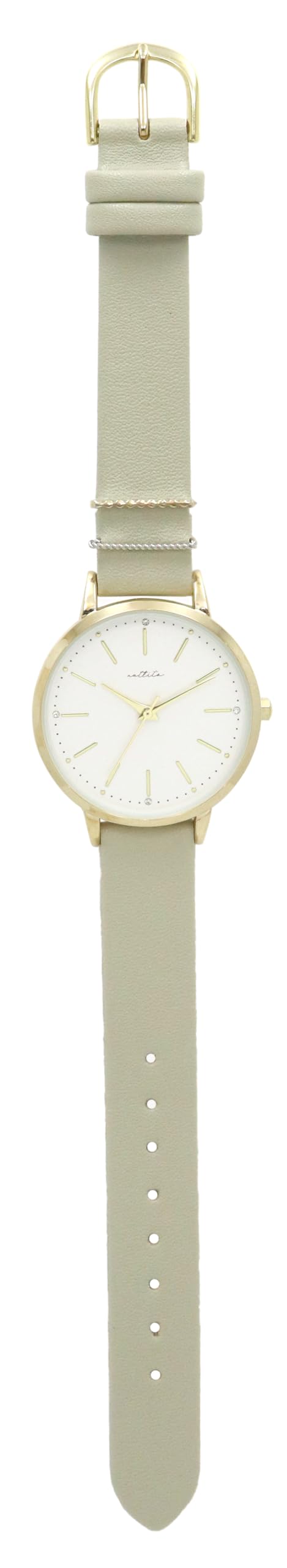 Fieldwork Analog Watch with Leather Zinnia GR Women s Strap, Khaki, GY054-2