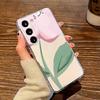 Non-Yellowing Phone Case For Samsung S23 S23 Ultra S24 S22 Plus S20 Plus S10 4G M33 5G A14 Big Flower Shockproof Cover