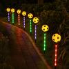 Yousheng Solar Soccer Light Outdoor, 8 Modes Color Changing Football Garden Stake Light, Waterproof Landscape Lamp for Yard Patio Lawn, Sports Fan