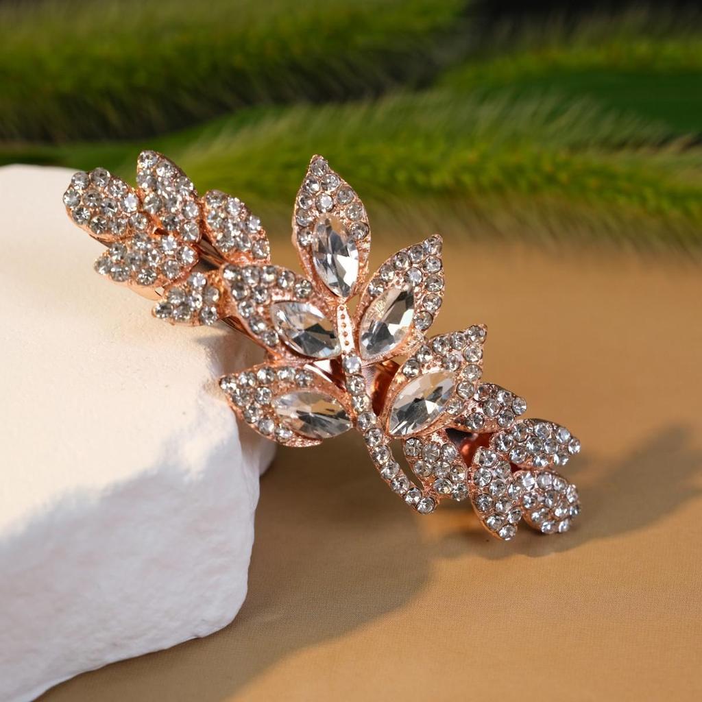 Koreanischer Kristall-Frühlingshaarclip: Elegantes, vielseitiges Damen-Pferdeschwanz-Accessoire