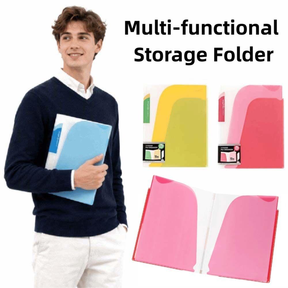 Waterproof A4 Document Organizer Angled-cut Student File Folder Exam