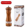 3Pcs Manual Pepper Grinder Rubber Wood Ceramic Core Freshly Ground Pepper Powder Seasoning Grinder Bottle Adjustable Coarseness