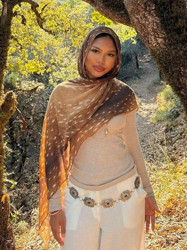 1 Stück Aquarelldruck Hijab Damen Böhmisch Weich Islam Ramadan Muslimische Hijabs Foulard Femme Schal Wickeltuch Kopftuch