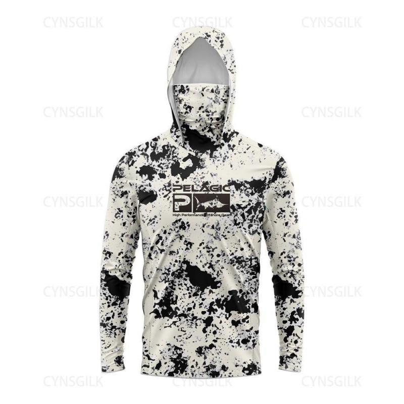 Men Women Quick Dry UV Protection Hooded Long Sleeve Fishing Shirt Breathable Outdoor Sport Cycling Jersey