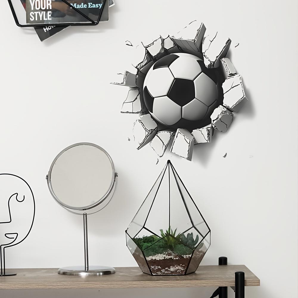 1pc Football Wall Sticker, Removable Waterproof PVC Decal for Walls,Doors,Cabinets,and Window Decorations,living room decoration