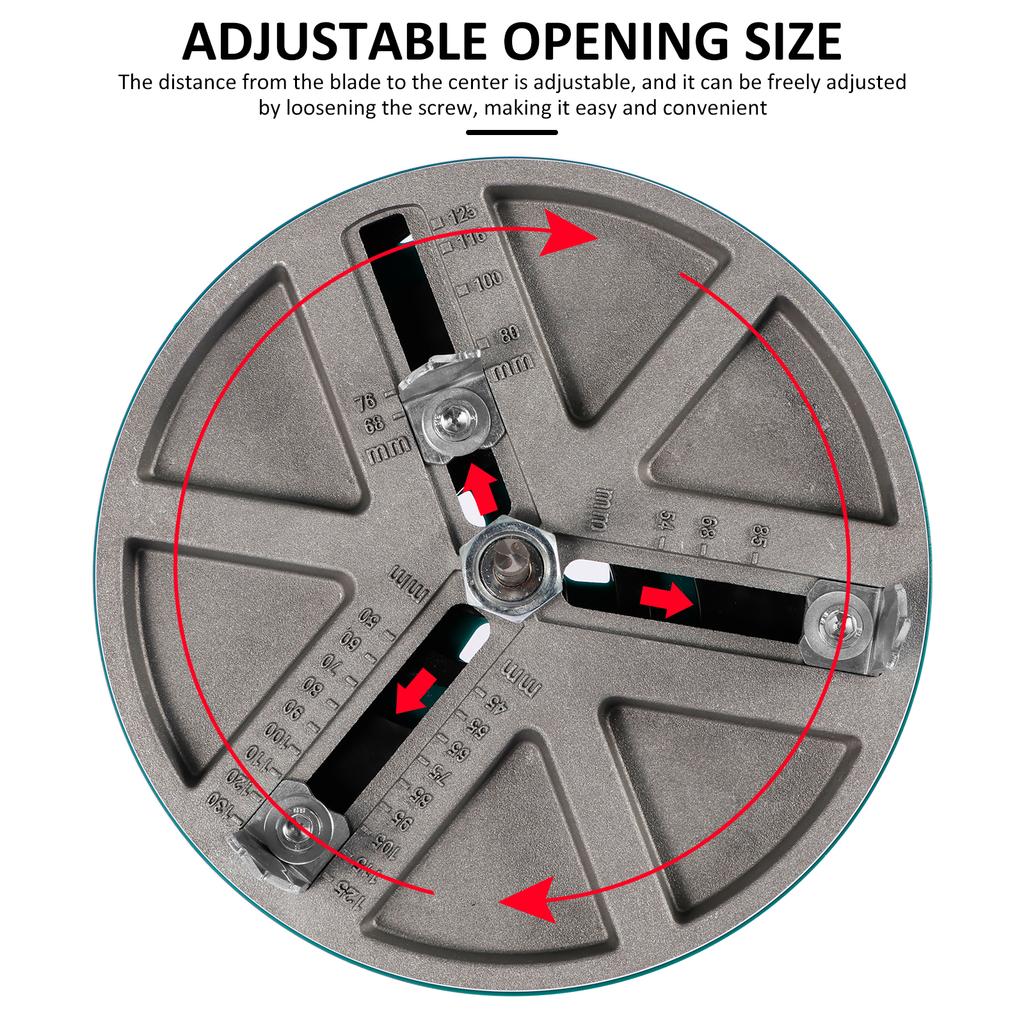 45-130mm Adjustable Hole Saw Kit Metal Adjustable Punching Saw Multifunctional Woodworking Round Hole Drilling Saw Cutter
