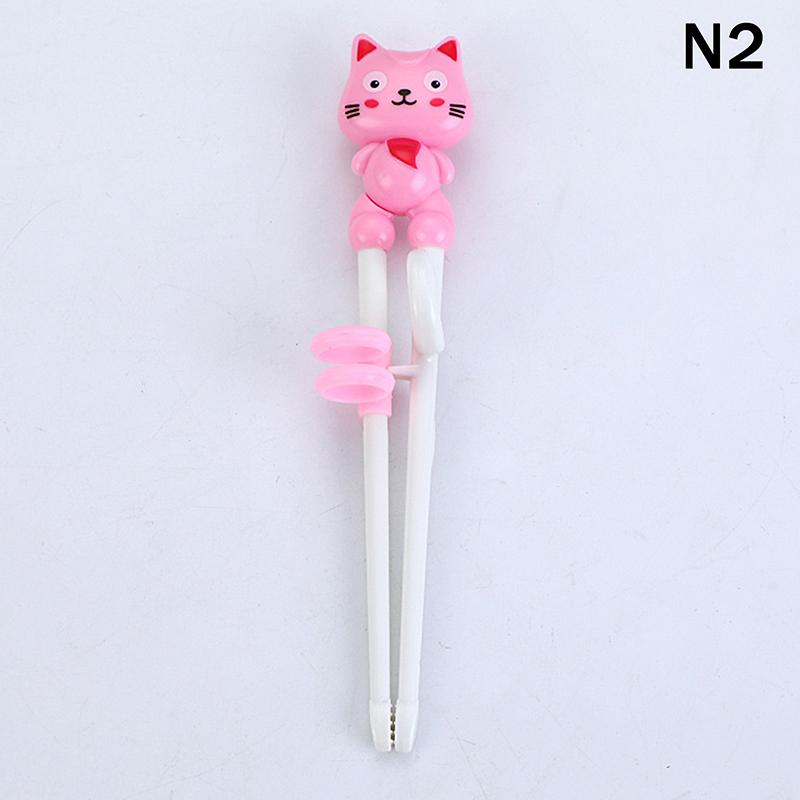 Home Party Cute Cartoon Animal Head Chopsticks Plastic Environmentally Friendly Children Eating Training Baby Learn Chopsticks