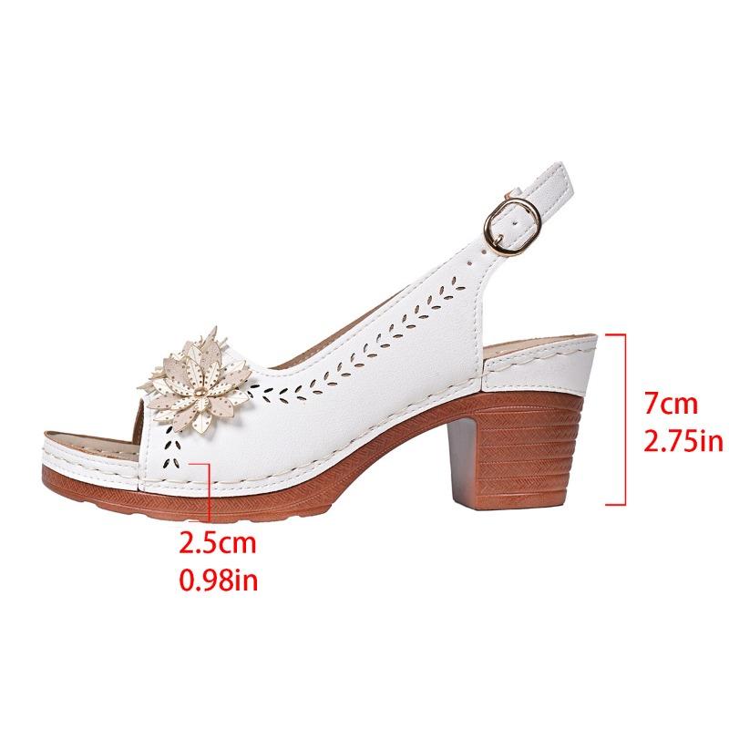 New women's shoes flower high heel cool slippers women's fashion casual cool slippers women