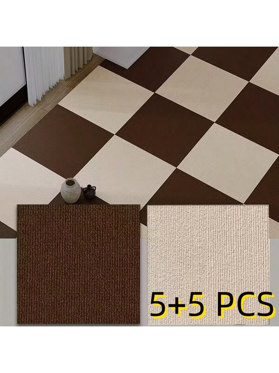 

10Pcs 30x30cm Self Adhesive Carpet Mats Floor Tiles Sticker Splice Rugs Hallway Indoor Mats Flooring Kitchen DiningRoom Bedroom 30x30cm