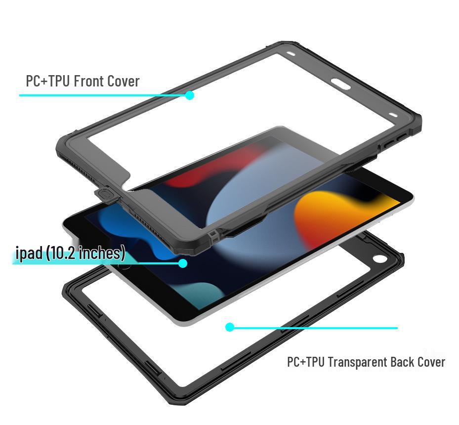 Red Pepper Waterproof Shockproof Case for iPad 7/8/9/10.2