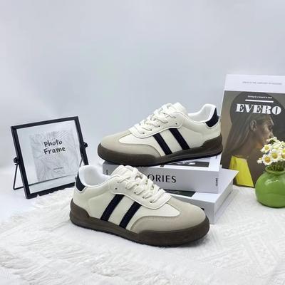 Version coréenne de chaussures d'entraînement allemandes respirantes à semelle épaisse pour femmes, nouvelle collection été 2025, populaires, légères et polyvalentes, sportives décontractées à semelle souple