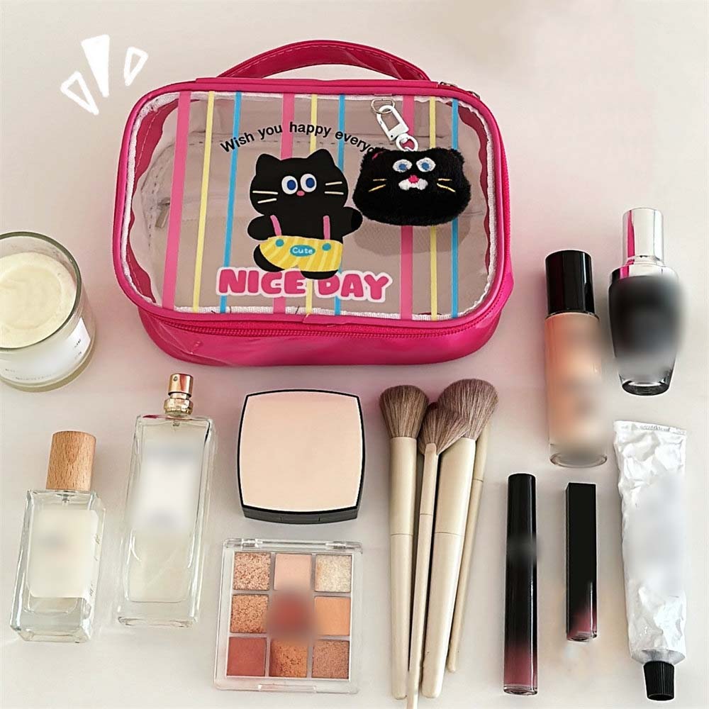 Makeup Brush Storage Cartoon PVC Cosmetic Bag Wash Pouch Cosmetic Cases  Travel