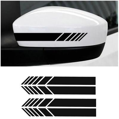 New 4 PCS Rearview Mirror Carbon Fiber Style Sticker Stripe Decal Car Accessories