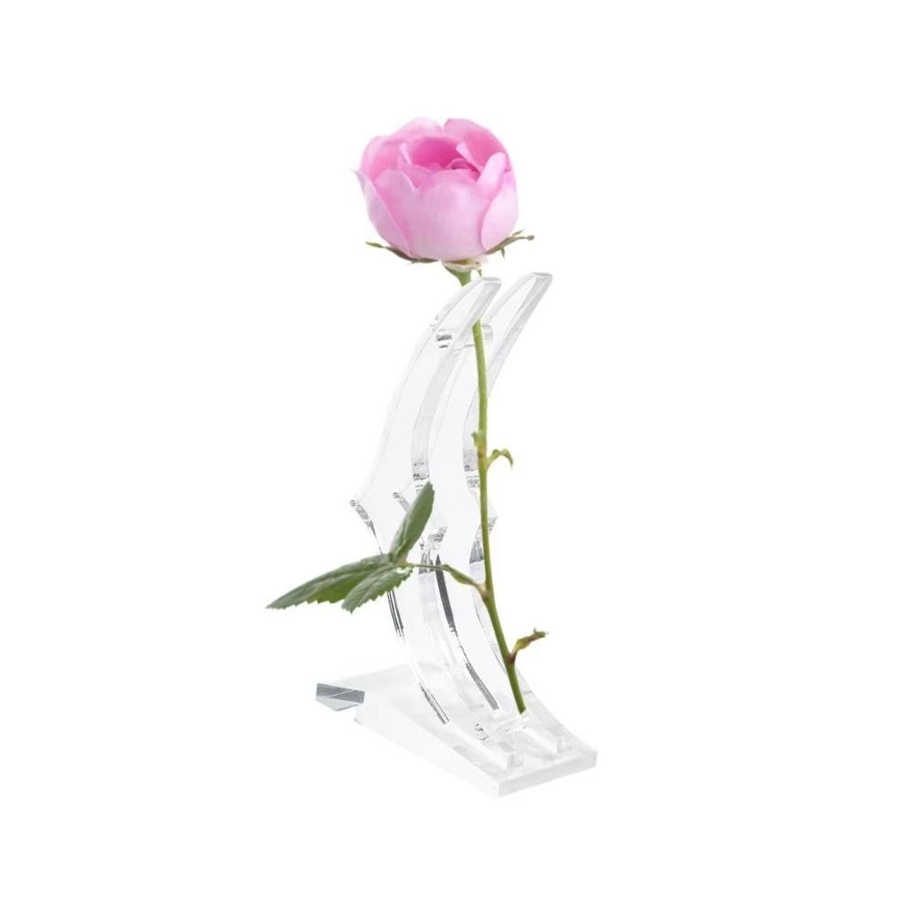 

Wear-resistant Acrylic Display Stand Flat Bottom Single Stem Rose Holder Valentine s Day