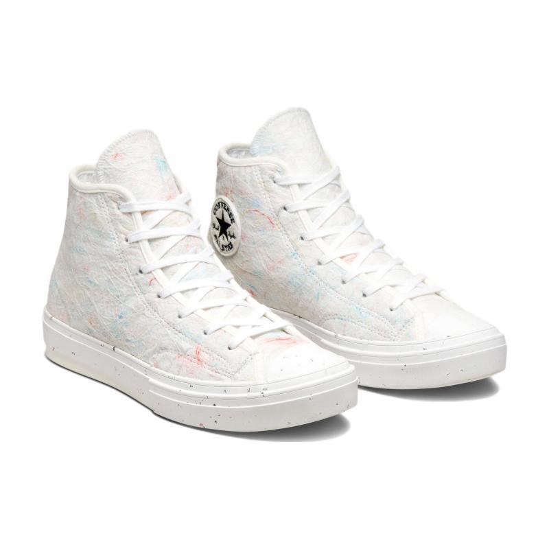 Converse Chuck 70 Renew Chuck Taylor All Star 1970s Redux Scrap Comfortable and Versatile High Top Espadrilles Unisex White Blue Red