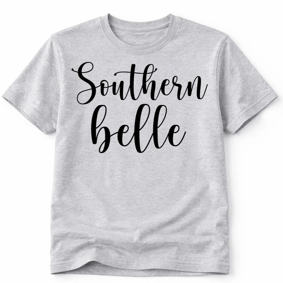 Southern Belle Western Graphic T Shirt Trendy Boutique Style Tee Women Gift Gray 3XL