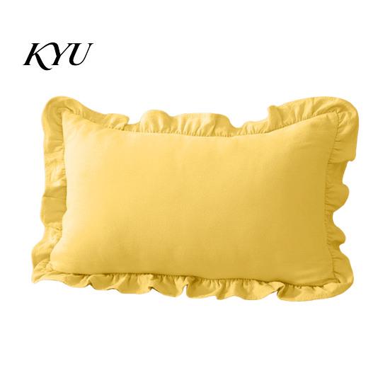 Cuscini Decorativi da Ufficio Interno, Federa per Cuscino Ruffle, Cotone a Quadri con Bordo Arricciato, Federe Ruffled Vintage 18x18 Pollici, Copertura 20x12