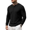 Men S Casual Loose Knit Long Sleeve Henley Shirt
