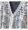 Elegant Plus Size Women's Floral Crochet T-Shirt and Vest Set - Korean Design