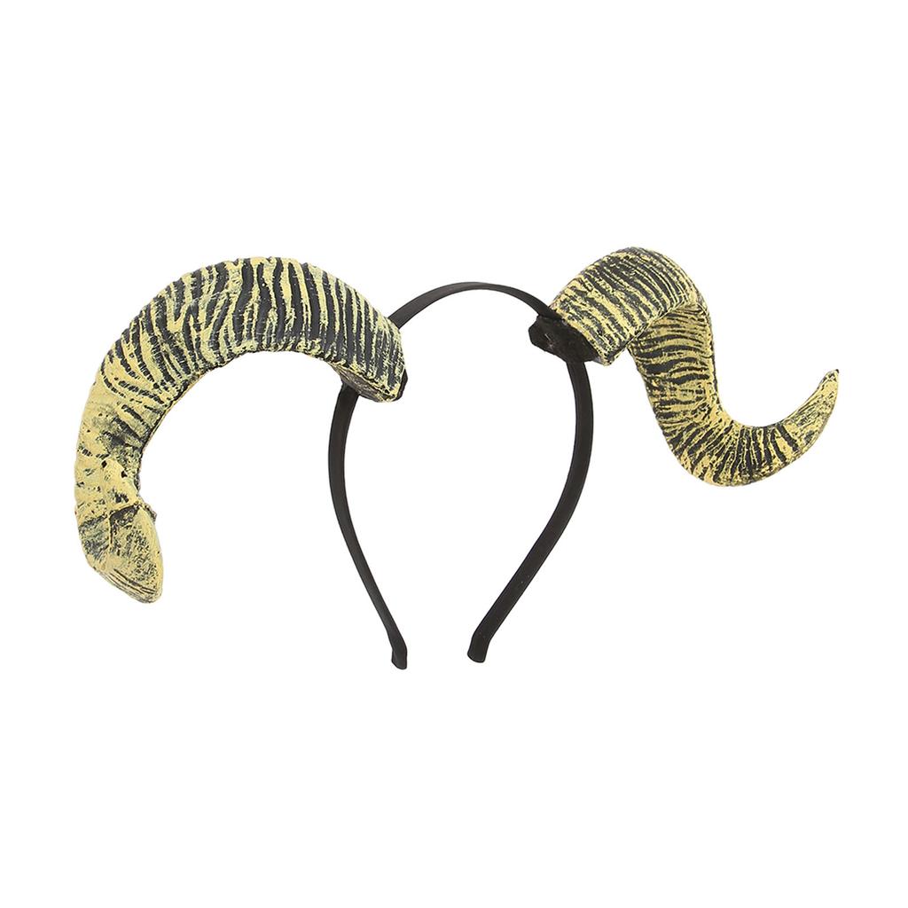 Sheep Horn Headband Exquisite Unique Funny Halloween Cosplay Party Horn Hair Hoop Accessory Photo Props
