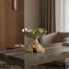 Fruit Bowl with Pedestal Wavy Border for Dining Tables