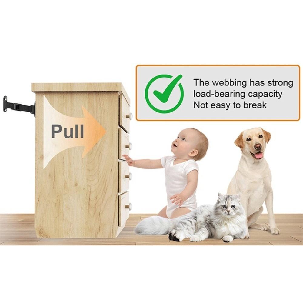 Adjustable Furniture Anchor Kits Wall Anchor Anti Tip Shockproof Straps Fixed Anchor Fixed Strap Furniture Anchors Baby Proofing
