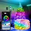 2-20M RGB LED String Lights with App Control Bluetooth USB Fairy Lights Color Changing DIY Decor for Gaming Party Live Streaming