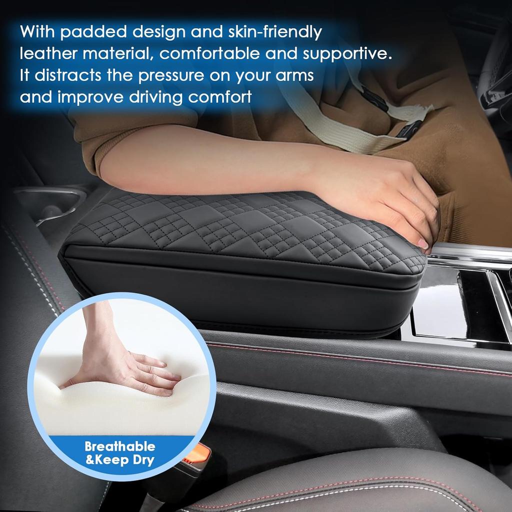 2024 2025 2026 Traverse Center Console Cover for Chevrolet Traverse (LS/LT/Z71/High Country/RS), Cushion &Comfy Leather Armrest Cover 2026 2025 Chevy