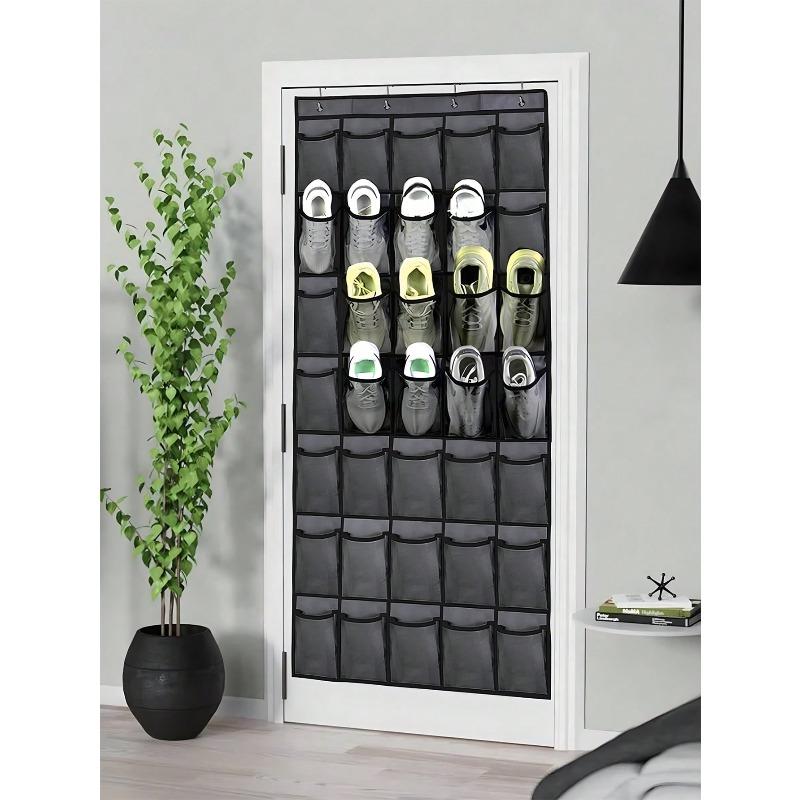 Door Hanging Shoe Organizer , 6-35 Pockets, Large Capacity Shoe Rack, Space Saving Closet Storage, Mesh Back, Gift Idea