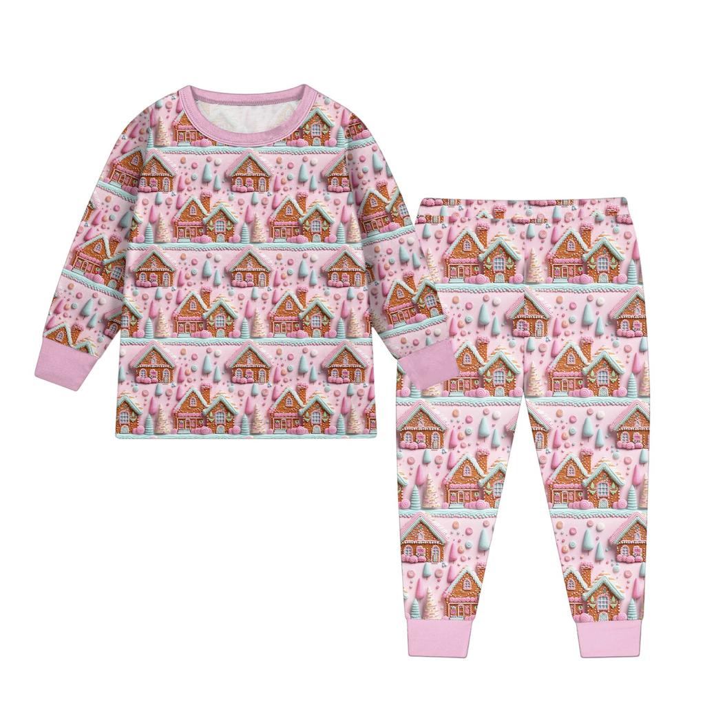 Children's Fashion Suit Skirt Round Neck Long Sleeve Top Pants