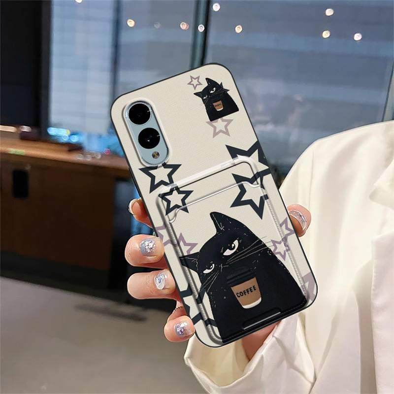Waterproof Anti-dust Phone Case For Fujitsu Arrows F-52E/We2 Graffiti Card Slot Fashion Design Soft Case Durable Cute