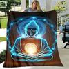 Buddha Sakyamuni Buddhisme Tro Religion Blødt Plys Tæppe, Flanel Tæppe Kastetæppe til Stue Soveværelse Seng Sofa Bed