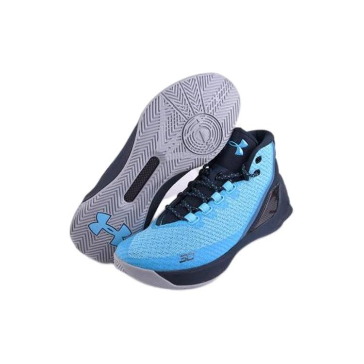 Under Armour Curry 3 Mid 'Peacock Blue' (Unisex) Peacock Blue / Black Basketball Shoes 1269279 458