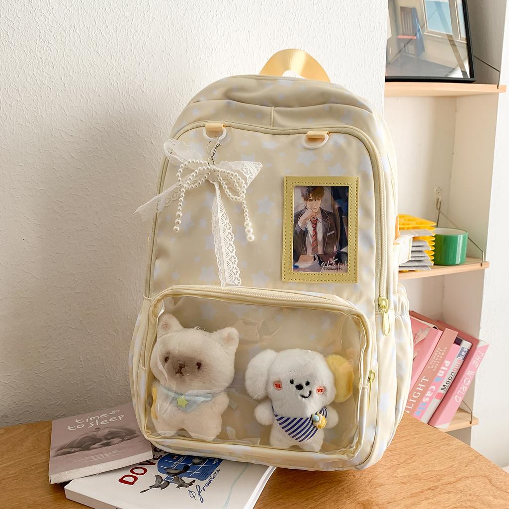 Schoolbag1011 Korean version of the new high-value, fresh, sweet and cute star pain bag, light backpack for junior high school students