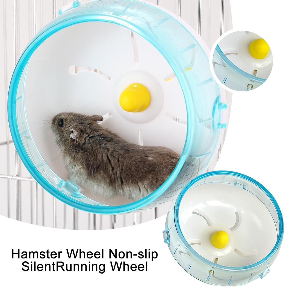 Hamster Running Disc Toy Sport Running Silent Transparent Small Pet Rotatory Jogging Wheel Toys Hamster Cage Accessories