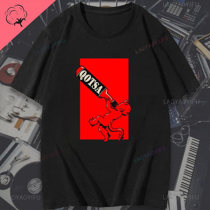 Queens of The Stone Age Tryckt T-shirt ERA VULGARIS STONER SLUDGE ROCK KYUSS Klassiska T-shirts Herr Dam Bomull Mode Toppar T-shirt