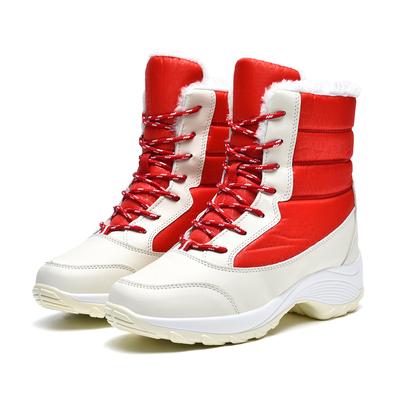 Winter Women's Snow Boots High Top Plus Velvet Women's Cotton Shoes Outdoor Warm Casual Shoes Comfortable Non-slip Hiking Boots