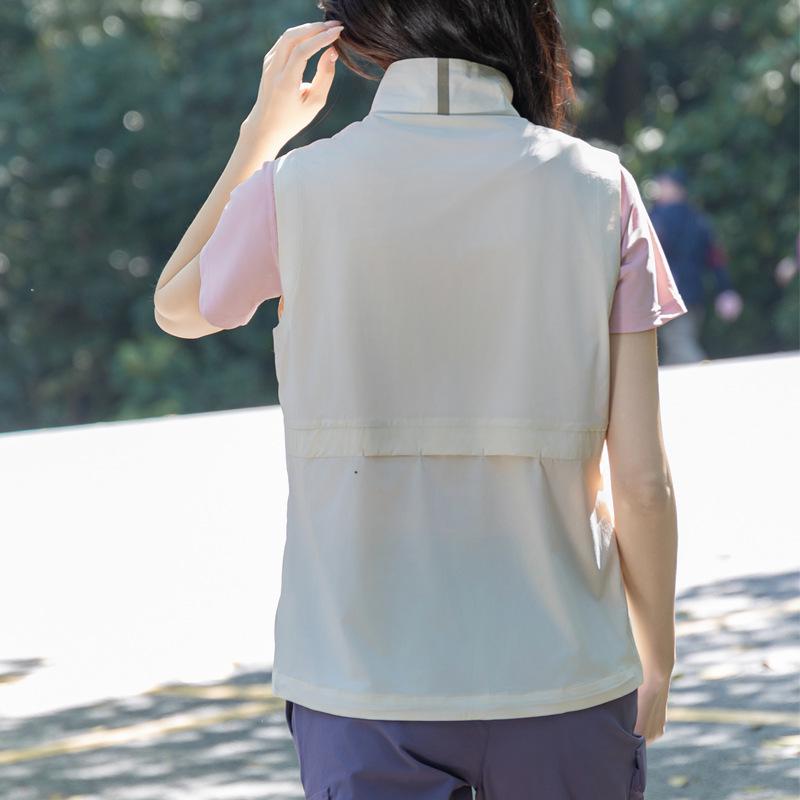 Women's & Men's Quick-Drying Outdoor Vest: Hiking, Fishing, Camping, Volunteer Work, Stand-Up Collar