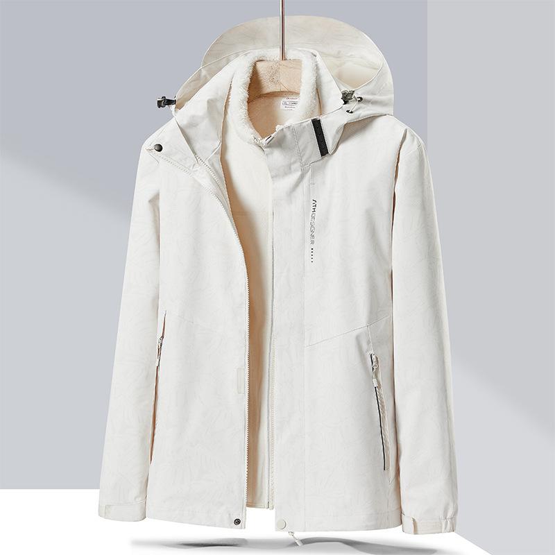 Men's Winter 4-in-1 Hardshell Men's and Women's Fleece Lining Double-sided Wear Lamb Fleece Jacket Outdoor Mountaineering Clothing