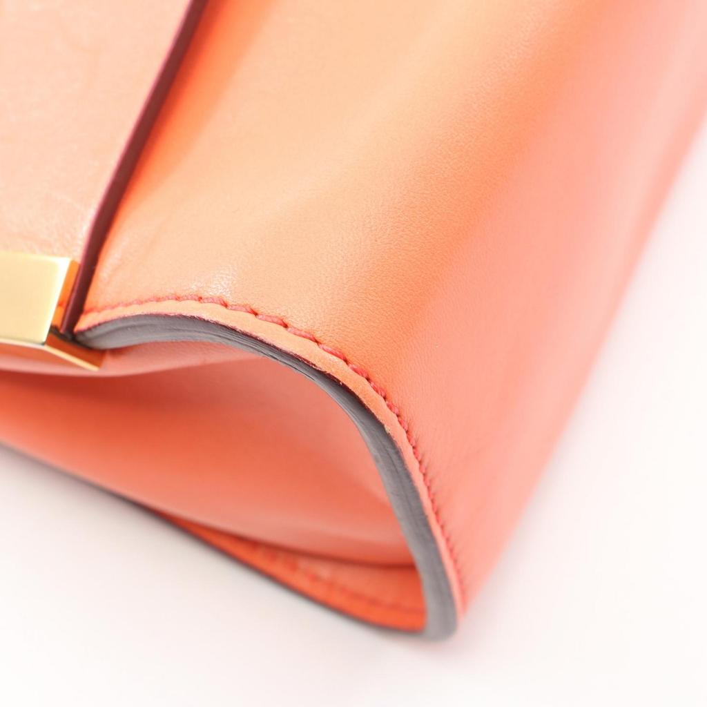 Used Chloe ELLE Shoulder Bag leather Orange Used Women