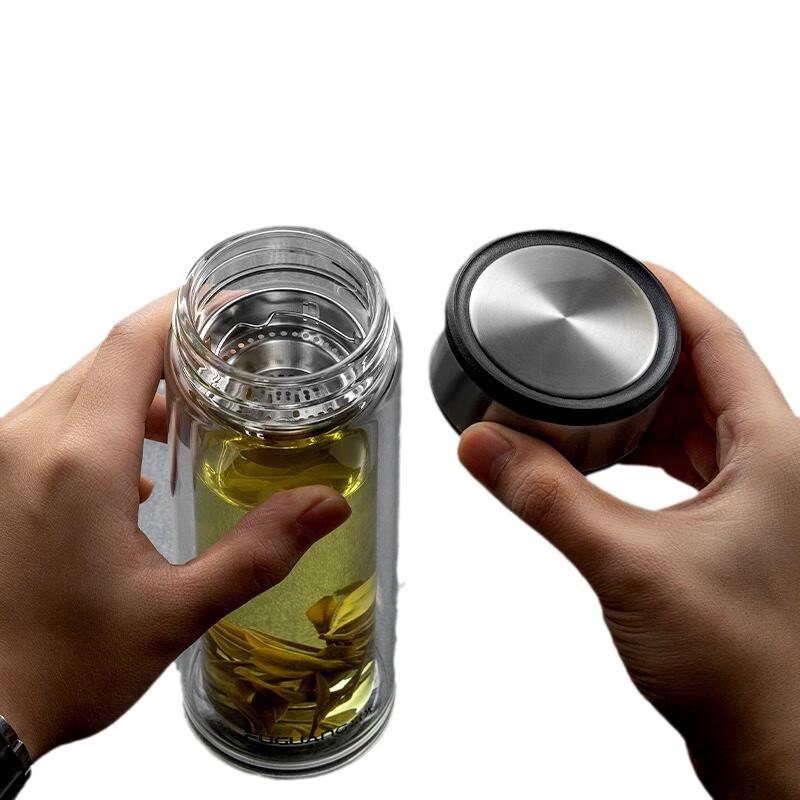Fuguang Double-Layer Glass Tea Infuser Bottle