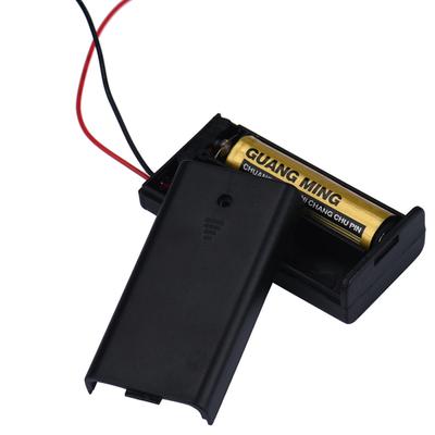 2 x AA 3V Batteriehalter Anschluss Aufbewahrungsbox ON/OFF mit Kabel