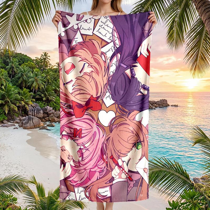 Large Beach Towel Quick Dry Absorbent Towel For Beach IndoorDoki Doki Literature Club
