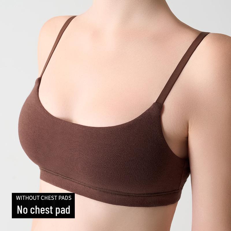 

Cotton Comfort Seamless Scoop Bralette Without Padding M чорний