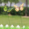 NUOBESTY 12pcs Butterfly Stakes Fake Butterflies Stake 3D Butterflies Stakes for Garden Lawn Patio Yard Pathway Indoor Outdoor Ornaments (Random