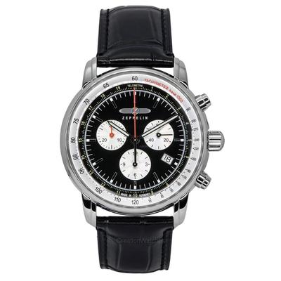 LZ 14 Marine Chronograph Leather Strap Black Dial Quartz 88882 Men's Watch
