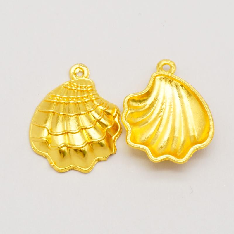 10/15PCS Gold Color Marine Life Charms Alloy Fish Mermaid Shell Conch Seahorse Octopus Pendant Bracelet Jewelry Making Accessory