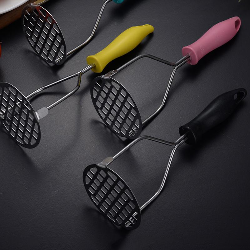1Pc Stainless Steel Manual Potato Masher For Smooth Mashed Potatoes Creative Kitchen Gadgets Protect Hands Fruit For Cooking